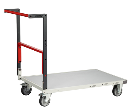 Chariot monté dossier repliable 1000x600 mm plateau mélaminé roues TPE 250 kg - FIMM - 806722121