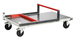 Chariot monté dossier repliable 1000x600 mm plateau tôle galva roues CC 250 kg - FIMM - 806722311