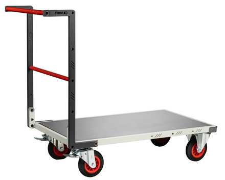 Chariot monté dossier fixe 1000x600 mm plateau tôle roues CC 400 kg - FIMM - 806722330