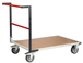 Chariot monté dossier fixe 1200x800 mm plateau médium roues TPE 400 kg - FIMM - 806723240