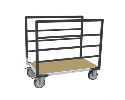 Chariot modulaire tube 2 ridelles + plateau bois 1000x600 mm 500 kg - FIMM - 806724513