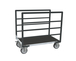 Chariot avec 2 ridelles et plateau bois avec tapis caoutchouc 1000x600 mm 500 kg - FIMM - 806724533
