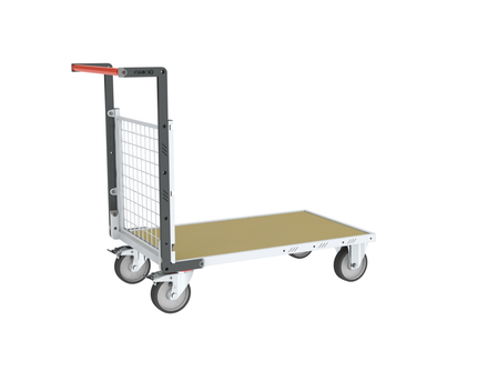 Chariot modulaire grillagé 1 dossier + plateau bois 1000x600 mm 500 kg - FIMM - 806724541