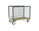 Chariot grillagé avec 2 ridelles et plateau bois 1000x600 mm 500 kg - FIMM - 806724543
