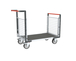 Chariot modulaire grillagé 2 dossiers + plateau bois avec tapis caoutchouc 1000x600 mm 500 kg - FIMM - 806724562