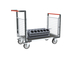 Chariot modulaire grillagé 2 dossiers + plateau bois avec tapis caoutchouc 1000x600 mm 500 kg - FIMM - 806724562