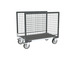 Chariot grillagé avec 2 ridelles et plateau bois avec tapis 1000x600 mm 500 kg - FIMM - 806724563