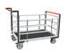 Chariot tube avec 2 dossiers + 2 ridelles et plateau bois 1200x800 mm 500 kg - FIMM - 806724635