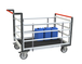 Chariot tube avec 2 dossiers + 2 ridelles et plateau bois 1200x800 mm 500 kg - FIMM - 806724635