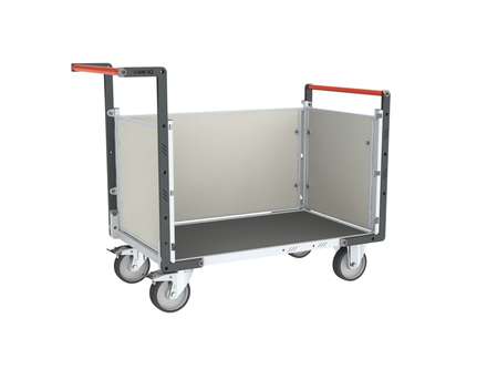 Chariot 2 dossiers + 1 ridelle et plateau 1200x800 mm, 500 kg - FIMM - 806724694