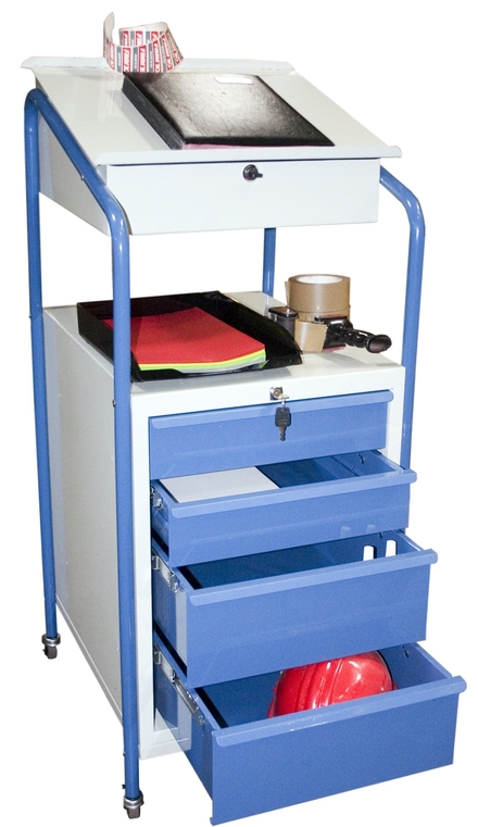 Pupitre atelier bloc 4 tiroirs sur roulettes FIMM - 820005971