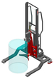 Gerbeur Levfix à levée manuelle avec pince automatique 1 fût 500 kg - FIMM - 845008061