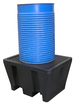 Bac PE recyclé 1 fût 225 L caillebotis acier galvanisé FIMM - 845009503