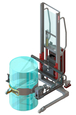 Gerbeur Levfix à levée électrique avec retourneur de fûts métallique 220 L - 350 kg - FIMM - 845010483