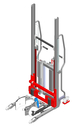 Gerbeur Lev à levée manuelle avec accessoire Rotofûts - 350 kg - FIMM - 845010510