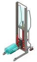 Gerbeur Levfix300 à levée manuelle avec éperon à galet avec plateau V, 100 kg - FIMM - 855000965