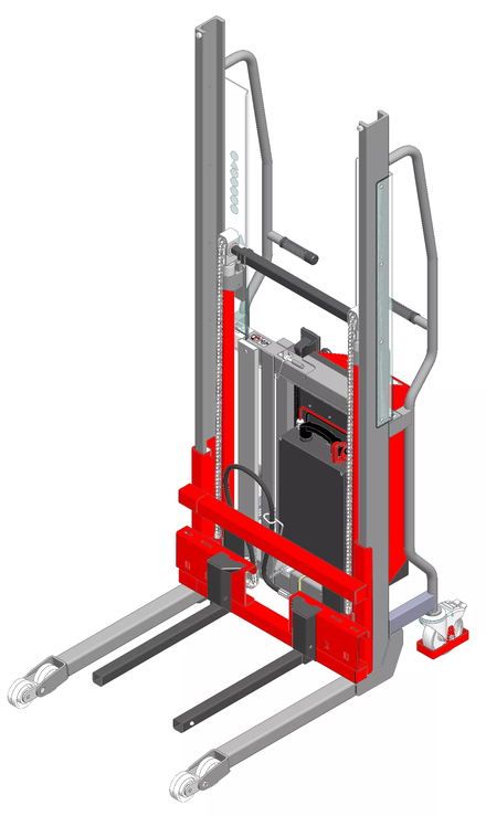 Gerbeur Lev à levée électrique avec fourches coulissantes - 600 kg - FIMM - 855010524