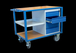 Servante 500 kg 2 plateaux 1060x680 bloc tiroirs+étagère FIMM - 880002989