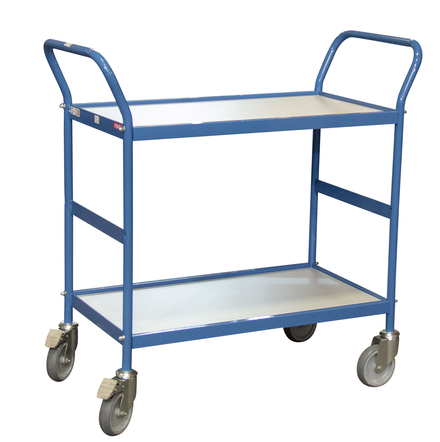 Servante 150 kg 2 plateaux 780x420 mm mélaminé gris FIMM - 880006038