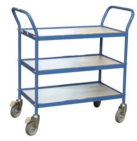 Servante 150 kg 3 plateaux 780x420 mm mélaminé gris FIMM - 880006039