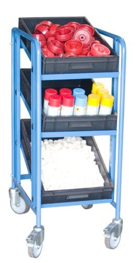 Servante plateau inclinable 3 plateaux tôle+bacs 400x600mm FIMM - 880006501