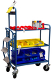 Servante escabeau 250 kg 3 plateaux tôle 935x435 mm FIMM - 880008419