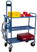 Servante escabeau 250 kg 3 plateaux tôle 935x435 mm FIMM - 880008419
