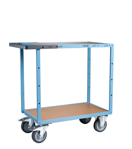 Servante mécano-soudée 2 plateaux médium, 850x500 mm roues TPE 400 kg - FIMM - 880701241