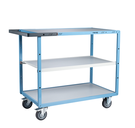 Servante mécano-soudée 3 plateaux mélaminé roues TPE 250 kg - FIMM - 880702122
