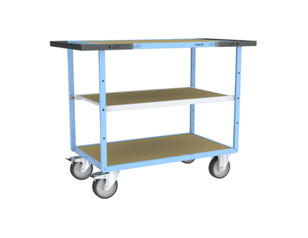 Servante mécano-soudée 3 plateaux 1000x600 mm 400 kg - FIMM - 880702642