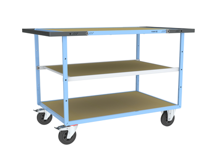 Servante mécano-soudée 3 plateaux médium 1200x800 mm 400 kg - FIMM - 880703632