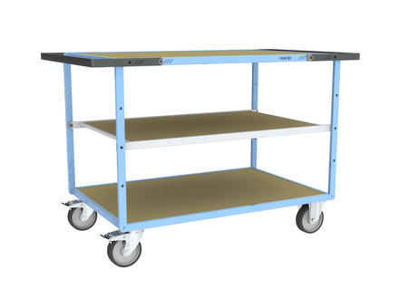 Servante mécano-soudée 3 plateaux 1200x800 mm 400 kg - FIMM - 880703642