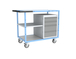 Servante établi équipée, demi plateau tôle + 1 bloc 4 tiroirs, 250 kg - FIMM - 880707105