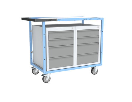 Servante établi équipée, 2 blocs 4 tiroirs, 250 kg - FIMM - 880707110