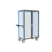 Servante grillagée 4 côtés, verrouillable, plateau bois, 1000x600 mm, 500 kg - FIMM - 880725223