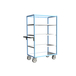 Servante multi-niveaux, avec 3 étagères, plateau tôle galva, 1000x600 mm, 500 kg - FIMM - 880725254