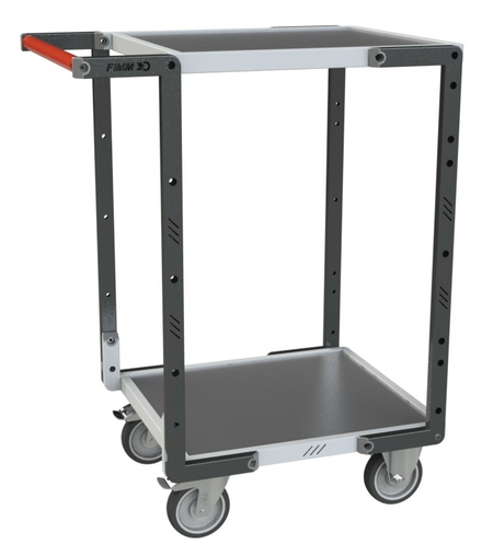 Servante 2 plateaux tôle 550x500 mm roues TPE 250 kg - FIMM - 884720321