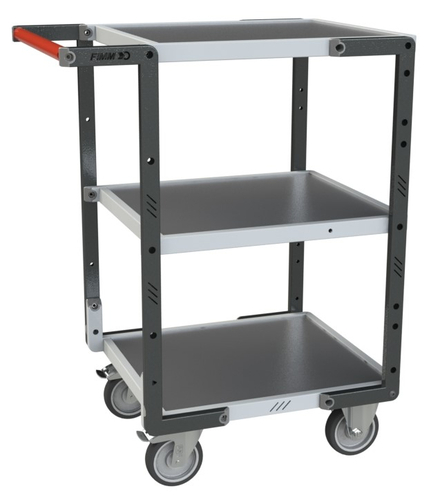 Servante 3 plateaux tôle 550x500 mm roues TPE 250 kg - FIMM - 884720322