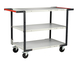 Servante 3 plateaux mélaminé double poignées 850x500 mm roues CC 250 kg - FIMM - 884721117