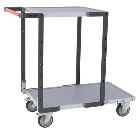 Servante 2 plateaux mélaminé roues TPE 250 kg - FIMM - 884721121