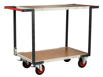 Servante 2 plateaux médium double poignées roues CC 400 kg - FIMM - 884721236
