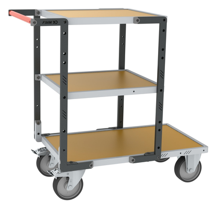 Servante 3 plateaux médium roues TPE 400 kg - FIMM - 884721243