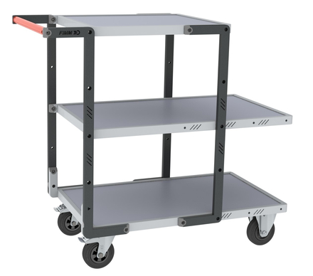 Servante 3 plateaux tôle roues CC 250 kg - FIMM - 884721315