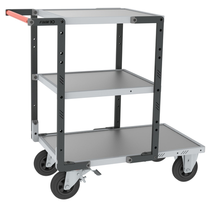 Servante Flat-Pack 3 plateaux tôle 400 kg - FIMM - 884721333