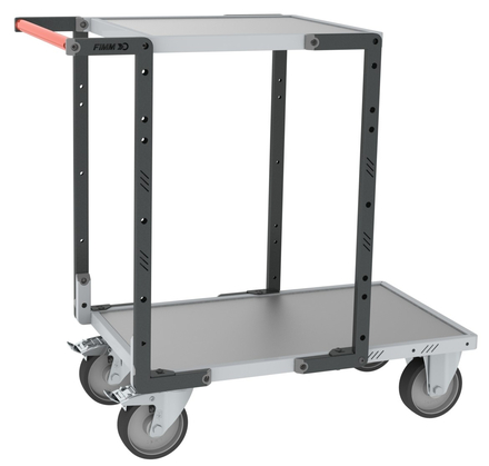 Servante Flat-Pack 2 plateaux tôle 400 kg - FIMM - 884721341