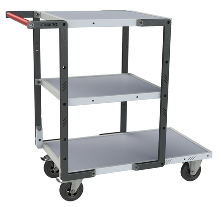 Servante 3 plateaux mélaminé + roues CC 250 kg - FIMM - 884722113