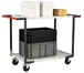 Servante 2 plateaux mélaminé + double poignées + roues CC 250 kg - FIMM - 884722116