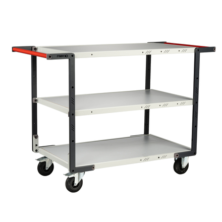 Servante 3 plateaux mélaminé double poignées + roues CC 250 kg - FIMM - 884722117