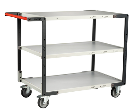 Servante 3 plateaux mélaminé 1000x600 mm roues TPE 250 kg - FIMM - 884722124