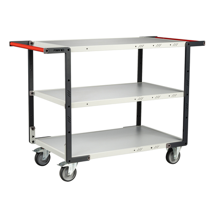 Servante 3 plateaux mélaminé double poignées + roues TPE 250 kg - FIMM - 884722127